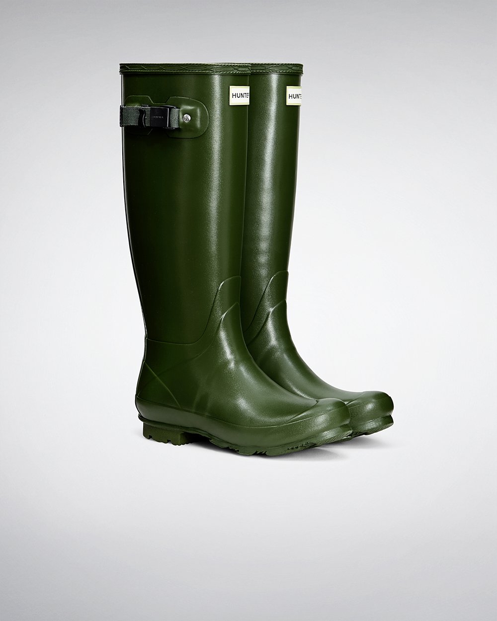 Galochas Altas Hunter Feminina Verdes - Norris Field - 98OCTJHMR
